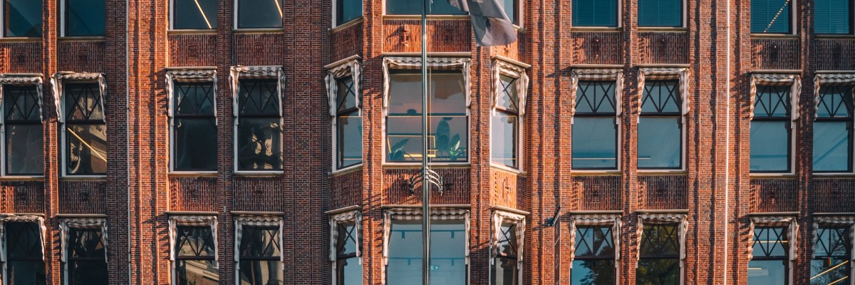 Windows of Rodeo's Amsterdam office