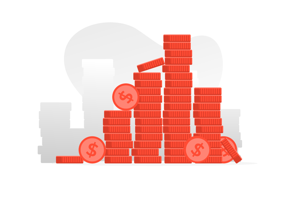 Illustration of a stack of coins.