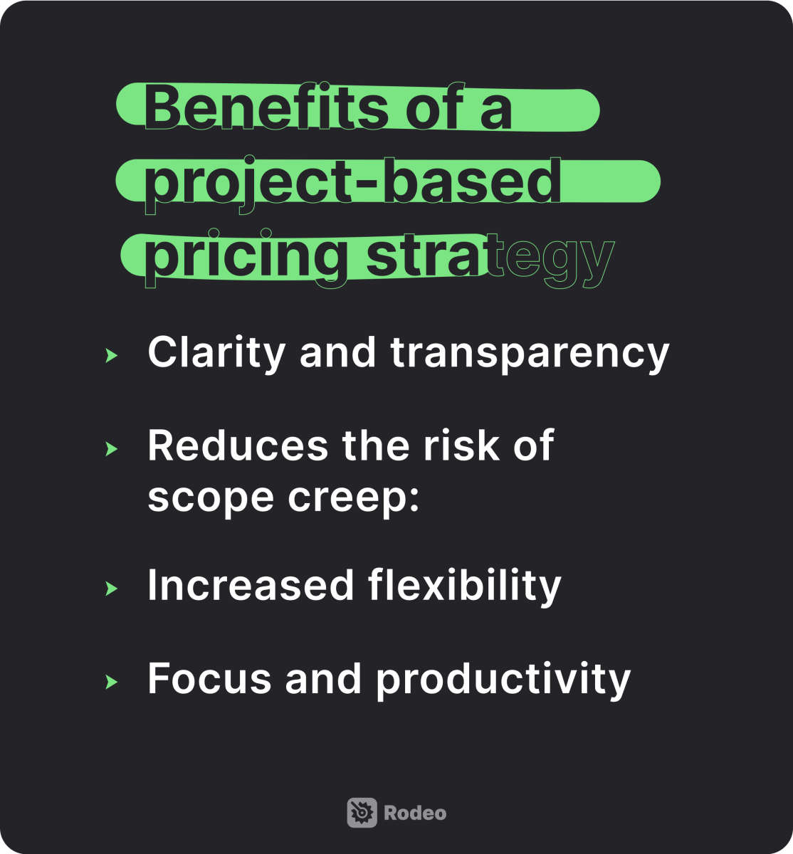 Benefits of a project-based pricing strategy