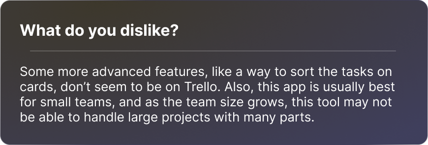 Trello review from G2