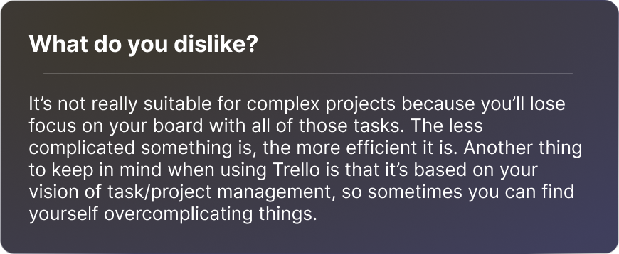Trello review from G2