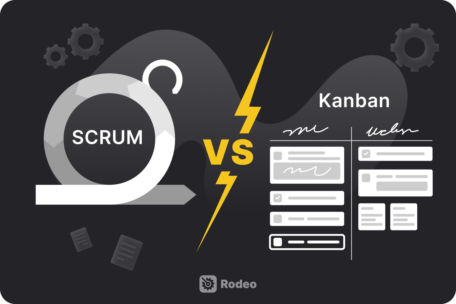 Infographic on the differences between agile and scrum